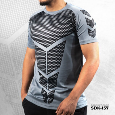 Daarkak special Mesh T-shirt New Design - Ash