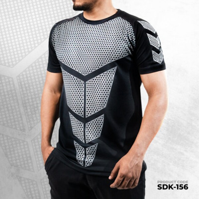 Daarkak special Mesh T-shirt New Design - Black