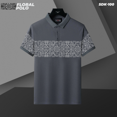 Daarkak special Floral Polo - Ash