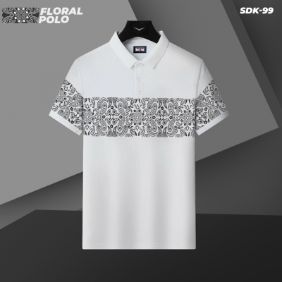 Daarkak special Floral Polo - White