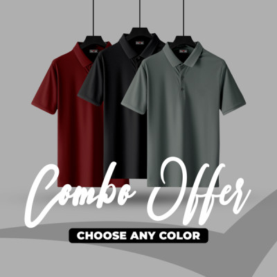 Daarkak special Solid Polo - Bundle of three - Any color